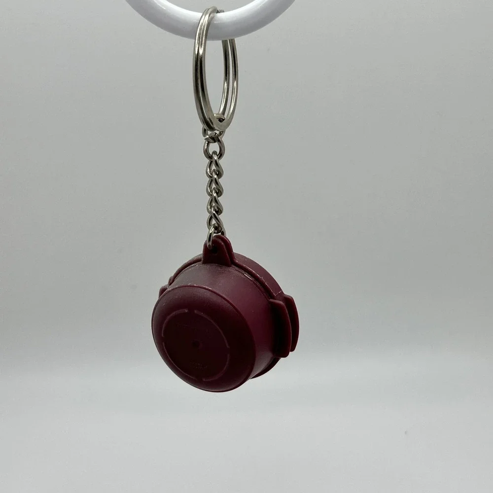 Tupperware MicroPro Grill Keychain Miniature Collectible‎ Burgundy Red Tiny Toy